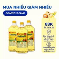Combo 3 Chai Dầu Ăn Cooking Oil Tường An 2L