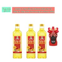 Combo 3 chai dầu ăn Meizan Gold mỗi chai 1L tổng 3 chai 3L tặng kèm chai tương ớt Chinsu
