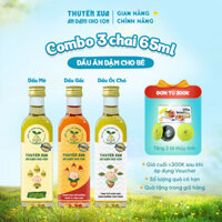 COMBO 3 chai Dầu Gấc-Mè-Óc Chó 65ml Thuyền Xưa Ăn Dặm cho bé