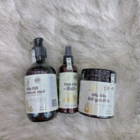 (Combo 3 Chai) Dầu Gội và Dầu Xả, Xịt Bồ Kết Hà Thủ Ô, Dừa Dr DIHI tổng 650g