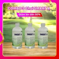 Combo 3 chai Dung dịch sát khuẩn Smart A 500ml - Nước anolyte khử khuẩn da, vệ sinh mũi họng - An toàn