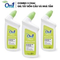 COMBO 3 CHAI Gel Tẩy Bồn Cầu Và Nhà Tắm ON1 Attack (3 CHAI x 900G) - Mã 3C-N0502 - Hàng Chính Hãng