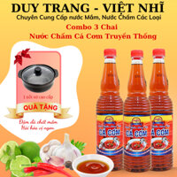 Combo 3 chai nước mắm cá cơm truyền thống đậm đà trong từng giọt - Tặng 1 nồi sứ cao cấp