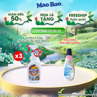 Combo 3 chai Nước tẩy đa năng Mao Bao 600ml tẩy nhà bếp, tẩy vết ố, tẩy dầu mỡ, gỉ sét trên mặt kính, gạch men, thơm mát