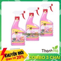 Combo 3 chai - Phân bón lá đầu trâu Spray 3 dạng xịt dưỡng hoa lâu tàn - T15.2