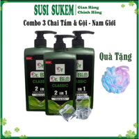 [Combo 3 Chai] Sữa Tắm Gội Nam - Sữa Tắm Gội Hương Nước Hoa Giành Cho Nam Giới - Sữa Tắm Gội 2IN1