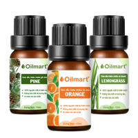 Combo 3 Chai Tinh Dầu Thiên Nhiên Nguyên Chất Oilmart 15ml - Gỗ Thông 15ml  Vỏ Cam 15ml  Sả Chanh 15ml