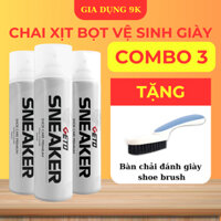 Combo 3 Chai xịt bọt vệ sinh giày Sneaker Geto Ximo dung tích 300ml, Chai xịt tuyết vệ sinh giày