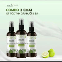 Combo 3 chai Xịt Tóc Tính Dầu Bưởi & Sả