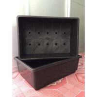 Combo 3 Chậu / Khay nhựa trồng rau 65x45x21cm đen