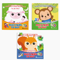 Combo 3 cuốn Miếng dán Thông minh cho bé Phát triển tư duy IQ - My First Sticker Book