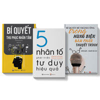 Combo 3 cuốn sách 5 nhân tố phát triển tư duy hiệu quả  Bí quyết thu phục nhân tâm  Bí quyết thành công trong hùng biện, đàm phán, thuyết trình