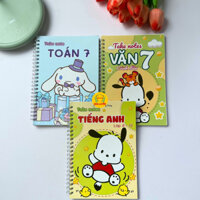 Combo 3 Cuốn Sổ Bằng Giấy Lò Xo A5- Take Note 7 ( Tiếng Anh, Toán, Văn Cánh Diều)