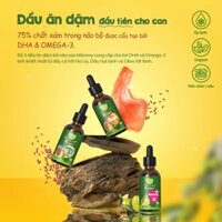 Combo 3 dầu ăn dặm bổ não Mămmy, dầu Olive bổ não, dầu cá hồi bổ não, dầu hạt lanh bổ não, mỗi loại 30ml