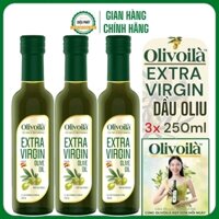 COMBO 3 Dầu Oliu Nguyên Chất Extra Virgin Nhập Khẩu Tây Ban Nha Chai 250ml