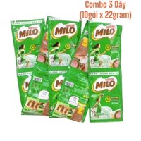 Combo 3 dây Hoặc 1 dây Sữa Bột Milo Cao Cấp Bổ Dưỡng (10gói x 22gram) DATE MỚI