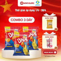 ComBo 3 Dây Kẹo dẻo DHA (dây 10 gói) Ích Nhi phát triển trí não, tăng cường thị lực, giảm mỏi mắt cho bé, hương trái cây