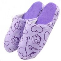 Combo 3  Dép bông đi trong nhà đế chống thấm nước (Tím)