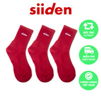 Combo 3 đôi tất cổ trung nam nữ unisex sợi cotton thoáng khí khử mùi - CB2U003