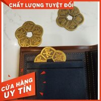 Combo 3 đồng tiền hoa mai chiêu lộc cao cấp VHMART