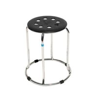 Combo 3 ghế đôn inox mặt nhựa Xuân Hòa GI-10-06 - Đen