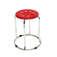 Combo 3 ghế đôn inox mặt nhựa Xuân Hòa GI-10-06 - Đỏ