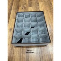 Combo 3 giỏ đựng đồ lót Việt Nam cao cấp tiện gọn dễ tìm Storage Box - Lẻ 20 ô tất,quần ghi