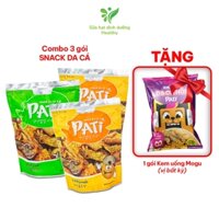 [Combo 3 gói 50g] Snack Da Cá PATI Cao Cấp Chiên Giòn Nhiều Vị Ăn Vặt Giòn Tan