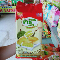 COMBO 3 GÓI BÁNH PÍA CHAY TÂN HUÊ VIÊN NHÂN ĐẬU XANH - SẦU RIÊNG ( gói 400gr/4 cái )