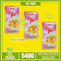 Combo 3 gói bánh pía Tân Huê Viên đậu xanh sầu riêng trứng muối 540gr, bánh pía 4 sao, đặc sản Sóc Trăng