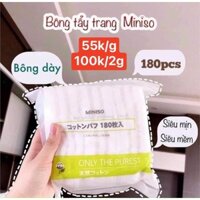 Combo 3 gói bông tẩy trang miniso 180miếng