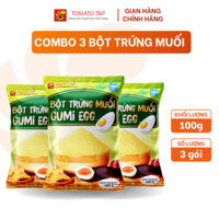 Combo 3 gói Bột Trứng Muối Gumi Egg để làm bánh, sốt trứng muối, lắc gà rán - Gói 100g - Tomato T&P