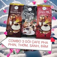 Combo 3 gói cafe Chồn, Thơm, Béo, Đắng vừa=1,5 kg, Cafe Mộc Phát.