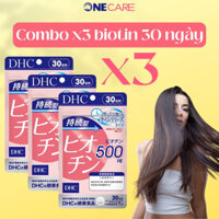 Combo 3 gói DHC Biotin 30 ngày viên uống bổ sung Biotin DHC, Onecare