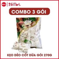 [COMBO 3 GÓI] Kẹo Dẻo Cốt Dừa Phú Cường Fucuco 270g Thơm Ngon, Ngọt Ngào