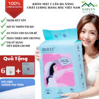 Combo 3 gói khăn khô dùng 1 lần dạng rút Simha an toàn da em bé Gaia.Vn khăn mặt dùng 1 lần đa năng khăn tẩy trang