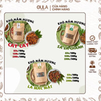 Combo 3 Gói Khô Nấm Hương Vị Cay, Vị Sả Lá Chanh, Vị Lá Mắc Mật - Ruốc Nấm Thuần Chay 100g mỗi loại