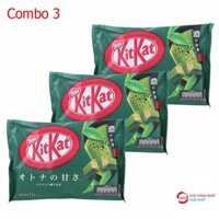 Combo 3 gói kitkat chocolate Nhật Bản mini vị trà xanh