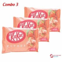 Combo 3 gói kitkat Nhật Bản mini vị dâu