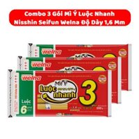 Combo 3 Gói Mì Ý Luộc Nhanh Độ Dày 1,6 Mm Nisshin Seifun Welna