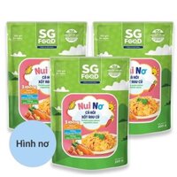 Combo 3 gói nui ăn dặm cá hồi xốt rau củ SG Food hình nơ 200g (từ 1 tuổi)