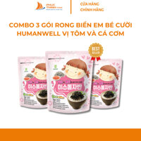 Combo 3 Gói Rong Biển Trộn Cơm Em Bé Cười Vị Tôm & Cá Cơm Humawell Gói 50g