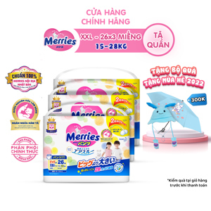 Combo 3 gói Tã-bỉm quần Merries L44 (44 miếng)