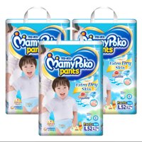 Combo 3 Gói Tã Quần Bé Trai Gói Siêu Lớn MamyPoko L52 (52 Miếng / Gói)