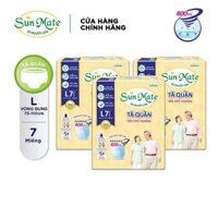 (COMBO 3 GÓI] Tã Quần Người Lớn Sunmate L 7 miếng Hàng Chính Hãng