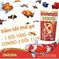 Combo 3 gói thức ăn Sakura gold 100g