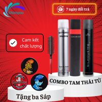 Combo 3 gôm 3 sáp Tam Thái Tử gôm xịt tóc kèm sáp vuốt tóc tạo kiểu giữ nếp 24h