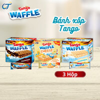 Combo 3 hộp bánh xốp Tango _ Bánh xốp kem chocolate -  Sữa -  Phô mai (20 cây x 8g/ hộp)