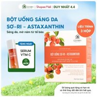 Combo 3 Hộp Bột Uống Sáng Da Mờ Thâm Nám Vitamin C Sơ-ri & Astaxanthin Làm Đẹp Trẻ Hoá Da Cỏ Mềm