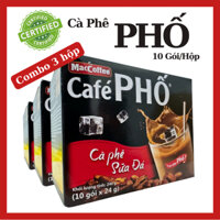Combo 3 hộp Cafe Phố Cà Phê sữa đá hộp (10 gói/hộp)